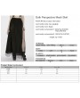 Punk Rave Black Gothic Sexy Perspective Mesh Slit Long Skirt