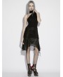 Punk Rave Black Gothic Wasteland Punk Ruched Irregular Skirt