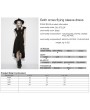 Punk Rave Black Gothic Cross Flutter Sleeve Knitted High-Low Dress