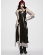 Punk Rave Black Gothic Punk Sexy Pentagram Slip Slit Dress
