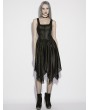 Punk Rave Black Punk Night Gothic Eyelet Irregular Dress