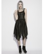 Punk Rave Black Punk Night Gothic Eyelet Irregular Dress