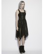 Punk Rave Black Punk Night Gothic Eyelet Irregular Dress