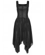 Punk Rave Black Punk Night Gothic Eyelet Irregular Dress