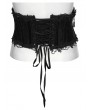 Punk Rave Black Gothic Embroidery Lace Spiked Corset Waistband