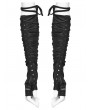 Punk Rave Black Gothic Wasteland Ruched Rivet Strap Gloves