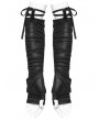 Punk Rave Black Gothic Wasteland Ruched Rivet Strap Gloves
