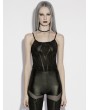 Punk Rave Black Gothic Punk Handsome Camisole Top for Women
