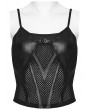 Punk Rave Black Gothic Punk Handsome Camisole Top for Women