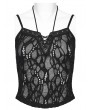 Punk Rave Black Gothic Daily Sexy Lace Camisole Top for Women