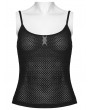 Punk Rave Black Gothic Daily Mesh Camisole Top for Women