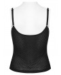 Punk Rave Black Gothic Daily Mesh Camisole Top for Women