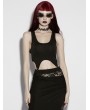 Punk Rave Black Gothic Personalized Women's Tank Top with Clips