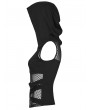 Punk Rave Black Gothic Wasteland Mesh Hooded Vest Top for Women