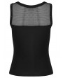 Punk Rave Black Gothic Moon Printed Vest Top for Women