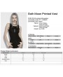 Punk Rave Black Gothic Moon Printed Vest Top for Women