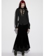 Punk Rave Black Gothic Daily Lace Spliced Shirt for Women
