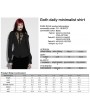 Punk Rave Black Gothic Daily Lace Spliced Shirt for Women
