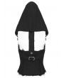 Punk Rave Black Gothic Punk Denim Hot Girl Detachable Hooded Vest Top