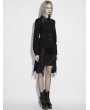 Punk Rave Black Dark Gothic Slim Fit Lace Up Shirt for Women