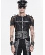 Devil Fashion Grey Punk Gothic Cut Out Studded Girdle for Men