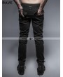 Punk Rave Black Gothic Punk Armor Knee Jeans for Man