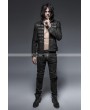 Punk Rave Black Gothic Punk Armor Knee Jeans for Man