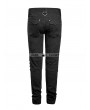 Punk Rave Black Gothic Punk Armor Knee Jeans for Man