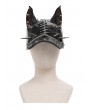 Devil Fashion Black Gothic Punk Spike Studded Ear Hat with Chain