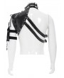 Devil Fashion Black Gothic Punk Asymmetric Shoulder Armor Harness