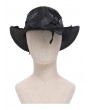 Devil Fashion Black Punk Gothic Distressed Fishnet Cowboy Hat