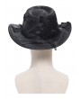 Devil Fashion Black Punk Gothic Distressed Fishnet Cowboy Hat