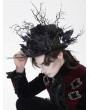 Devil Fashion Black Victorian Gothic Rose Branch Top Hat