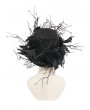 Devil Fashion Black Victorian Gothic Rose Branch Top Hat