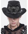 Devil Fashion Black Punk Gothic Skeleton Hand Skull Mesh Cowboy Hat
