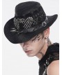 Devil Fashion Black Punk Gothic Skeleton Hand Skull Mesh Cowboy Hat