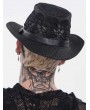Devil Fashion Black Punk Gothic Skeleton Hand Skull Mesh Cowboy Hat