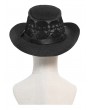 Devil Fashion Black Punk Gothic Skeleton Hand Skull Mesh Cowboy Hat