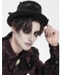 Devil Fashion Black Retro Gothic Ruffle Tassel Tie Hat