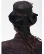 Devil Fashion Black Retro Gothic Ruffle Tassel Tie Hat
