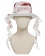 Devil Fashion White Retro Gothic Ruffle Tassel Tie Hat