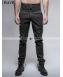 Punk Rave Black Peacock Button Gothic Pants for Men