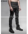 Punk Rave Black Peacock Button Gothic Pants for Men