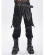 Devil Fashion Black Gothic Punk Irregular Chain Tassel Belt for Men