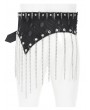 Devil Fashion Black Gothic Punk Irregular Chain Tassel Belt for Men
