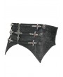 Devil Fashion Black Gothic Retro Embroidery Irregular Girdle for Men