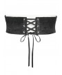 Devil Fashion Black Gothic Retro Embroidery Irregular Girdle for Men