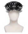 Devil Fashion Black Gothic Punk Spiked Leather Hat with Rings