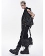 Devil Fashion Black Gothic Punk Skull Stud Spiked Shoulder Bag
