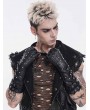 Devil Fashion Black Gothic Punk Studded Leather Gloves for Men